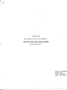 The title page of a much-lacking freshman attempt.