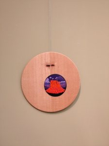 Wendy's "Sunset" (with David's turned-wood frame/container)