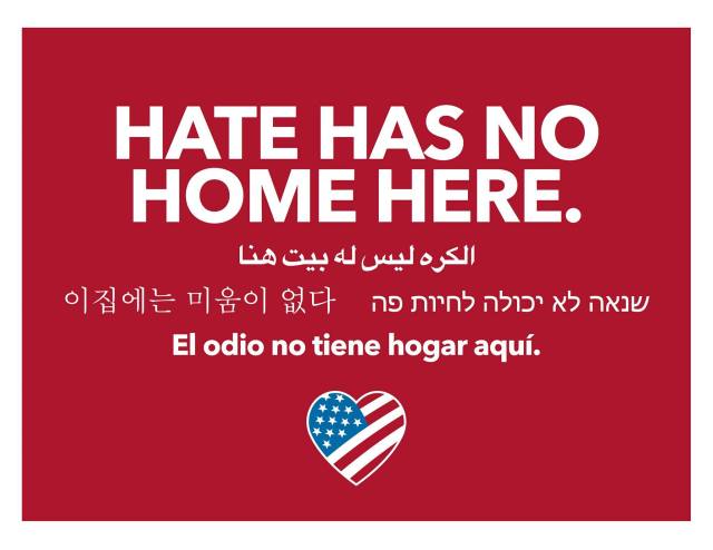 hate has no home