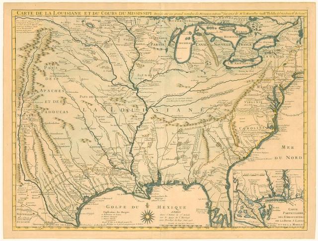 antique-maps-old-cartographic-maps-antique-map-of-louisiana-course-of-mississippi-1718-studio-grafiikka
